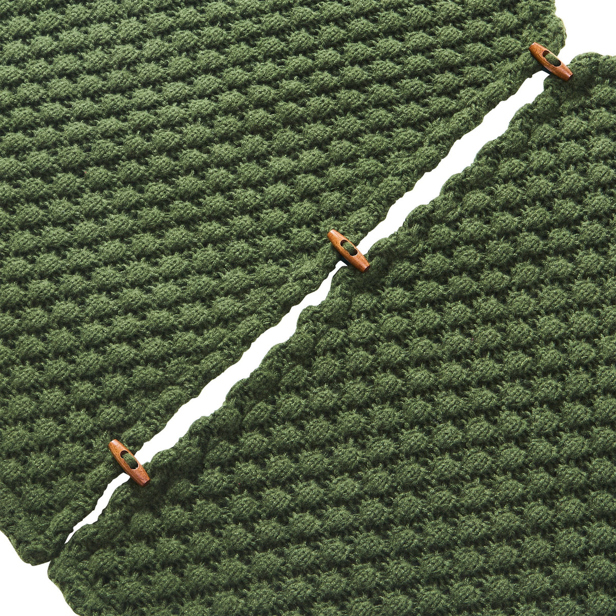 My Texas House Ralph Textured Knit Christmas Tree Skirt, Green, 52"