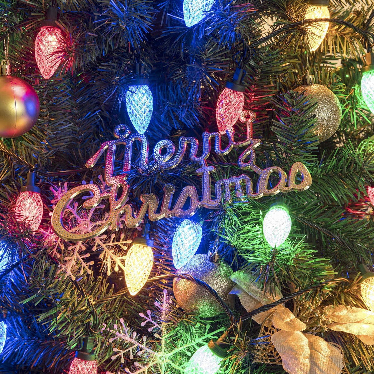 Bibana Indoor/Outdoor 81 ft Corded Electric Waterproof LED Christmas String Light