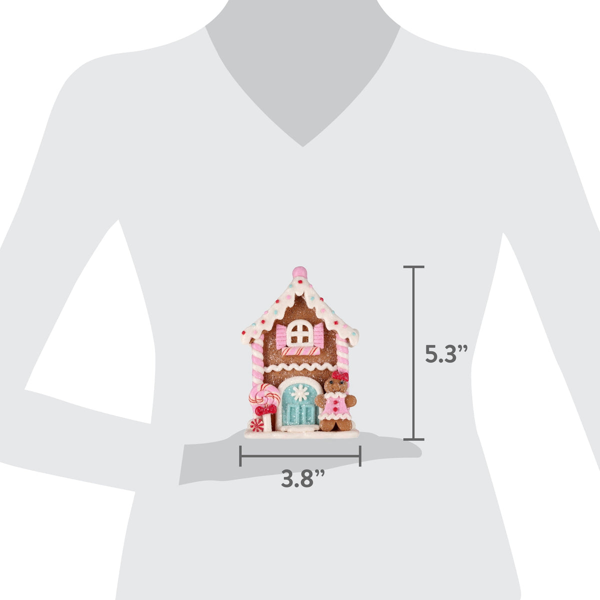 Clay Dough Gingerbread House Christmas Decoration, Multicolor, 5.3", by Holiday Time
