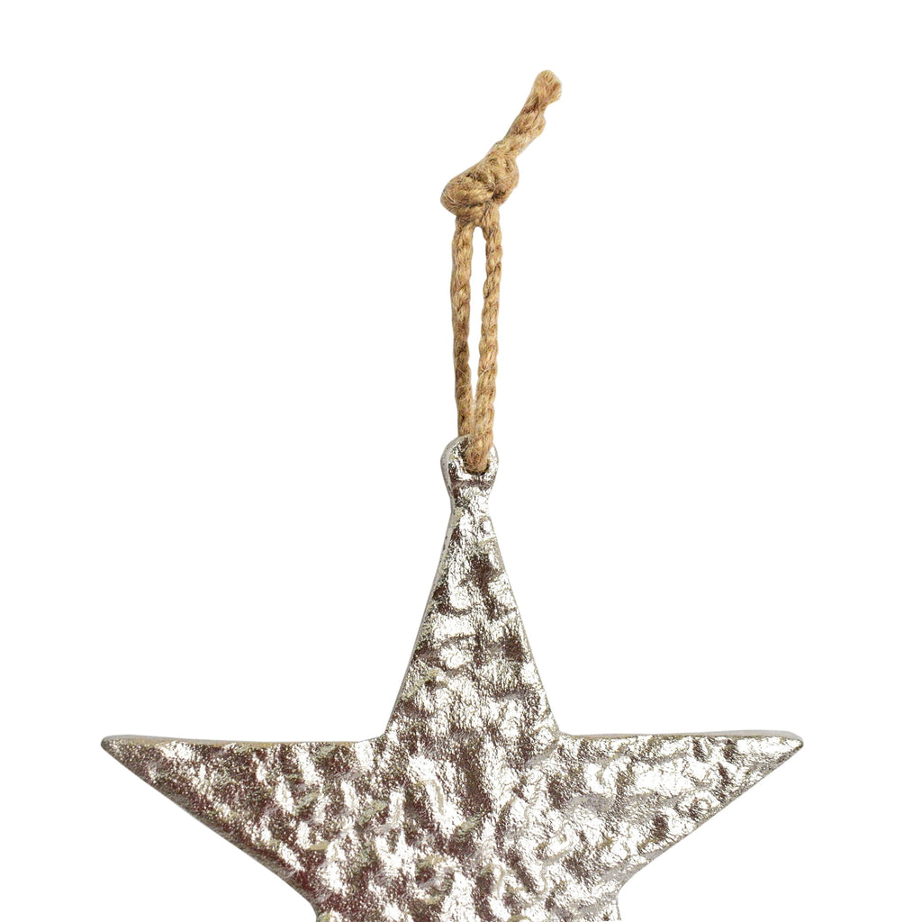 Silver Metal Star Christmas Ornament, 5.5", by Holiday Time