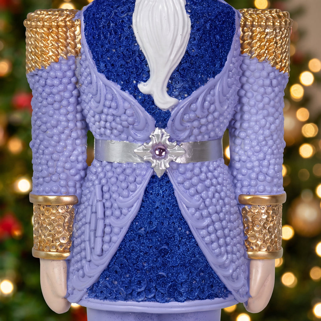 Sunnydaze Pink Polyresin Kenneth the Princely Nutcracker Christmas Statue, 37"