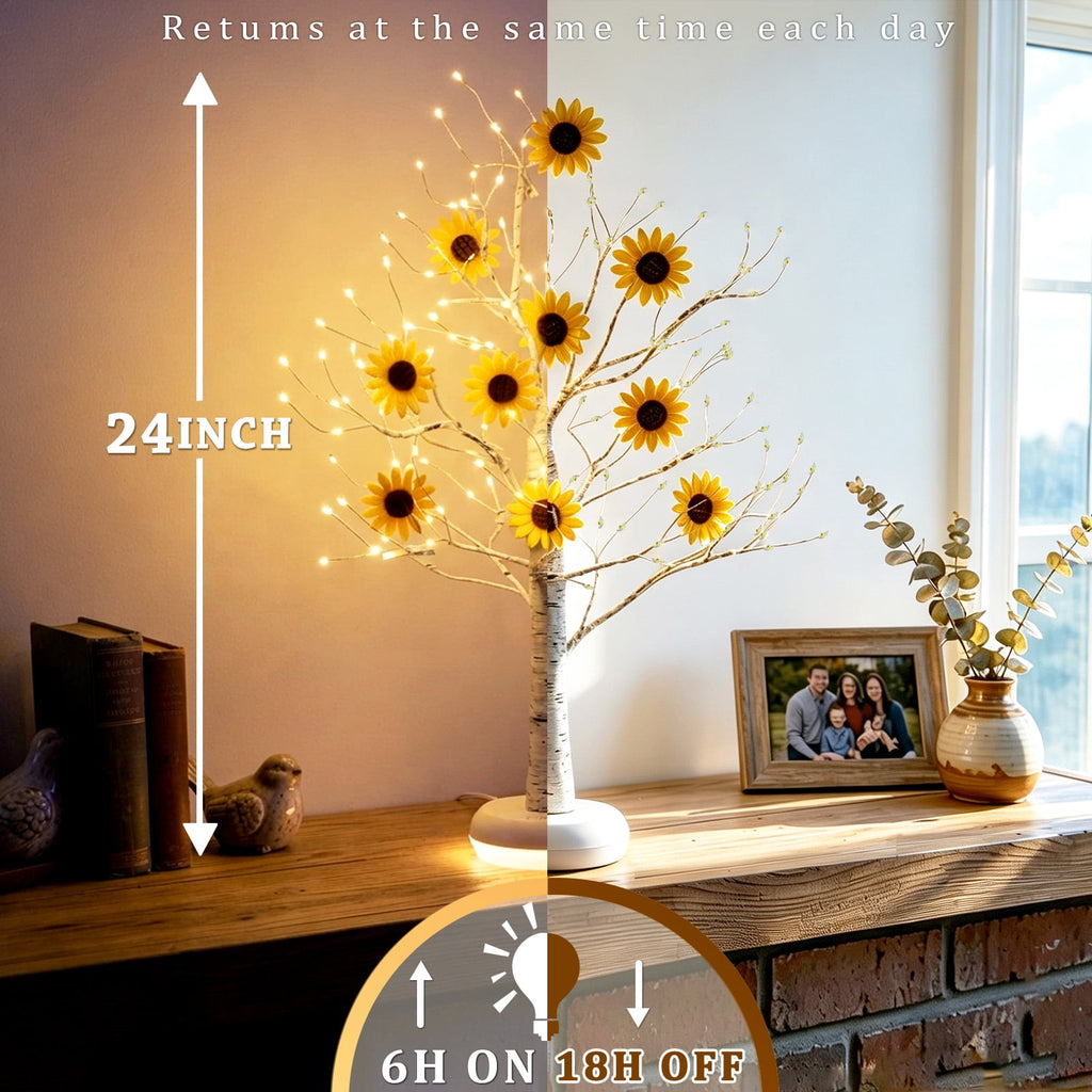EAMBRITE Birch Tree with Lights, Lighted Twinkle Christmas Tree Fairy Light Spirit