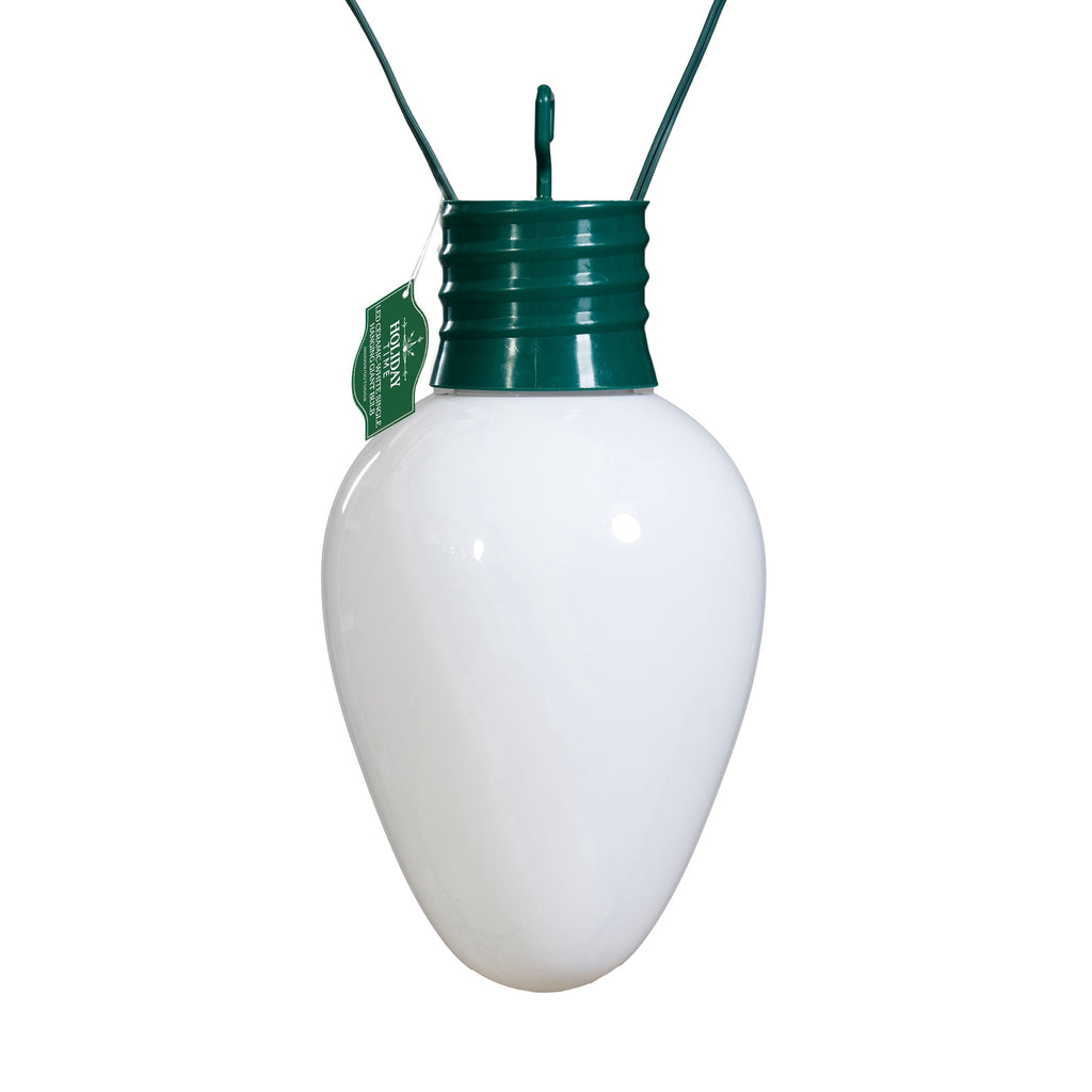 Indoor/Outdoor LED Giant Hanging C9 Bulb Christmas Light, Ceramic Green, 14", by Holiday Time