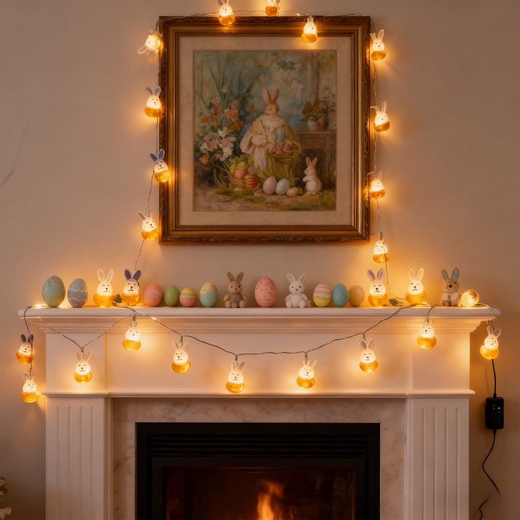XGFHYJEH Easter Egg String Lights Easter Decor, 1.5M 10LED Easter Lights Colorful Battery Operated Fairy Lights for Indoor Home Holiday Party, Easter Light Decorative