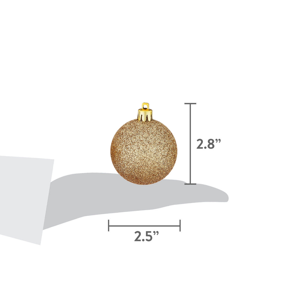 24-Count Red/Green/Gold Ball Shatterproof Christmas Ornaments, 2.8", by Holiday Time