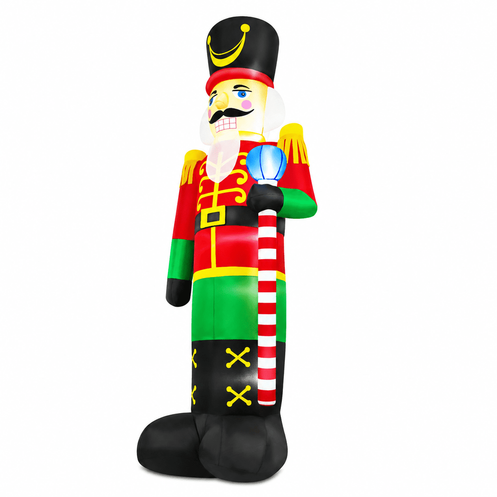 Yexmas 8FT Christmas Inflatable Nutcracker Soldier Blow Up Yard Decor with LED Light for Outdoor Christmas Party ,Garden and Lawn