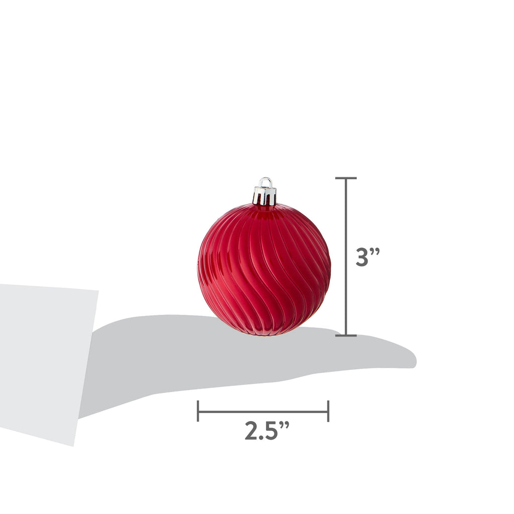 50-Count Red/Green/White Ball Shatterproof Christmas Ornaments, 3", by Holiday Time