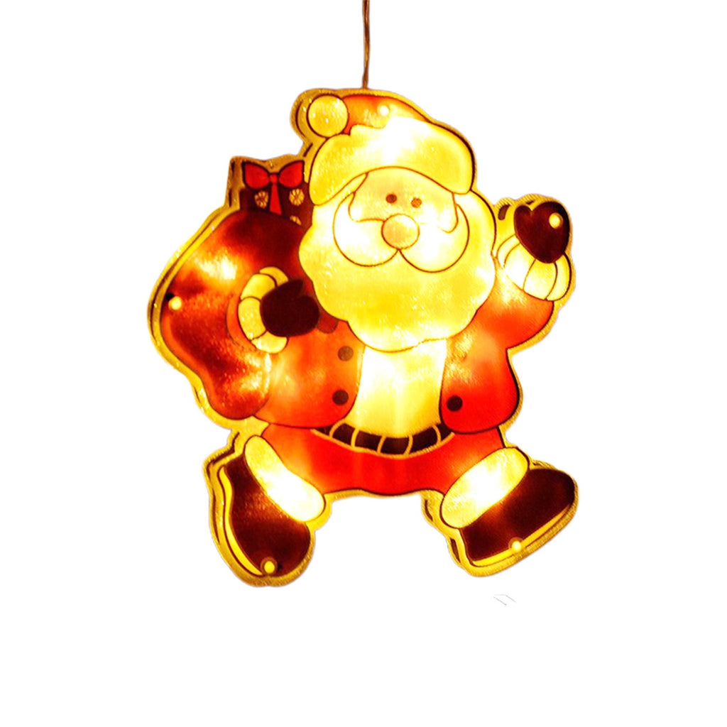 RXIRUCGD Christmas Window Hanging Lights Decorations, Christmas Window Lights with Suction Cup, Battery Operated Hanging Christmas Window Lights Indoor for Xmas Tree Fireplace Door Window Decor