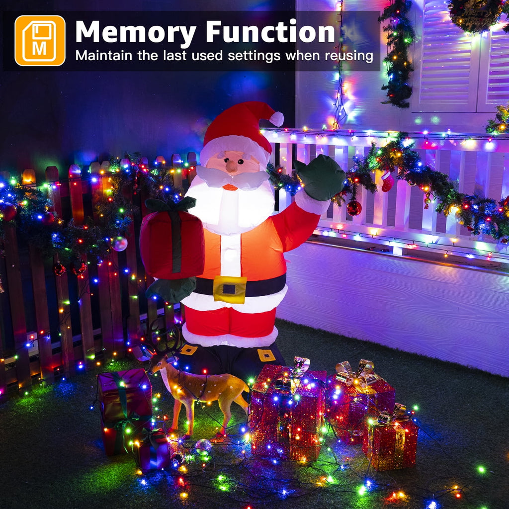 Ollny 66ft 200 LED Christmas String Lights, 11 Lighting Modes 3 Timing Waterproof Indoor Outdoor Color Changing Christmas Lights for Decorations