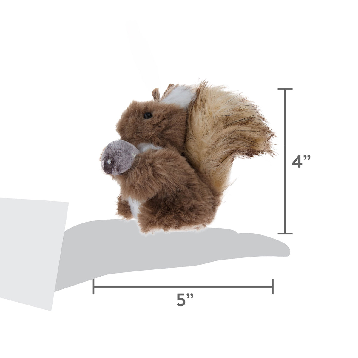 Brown Plush Squirrel with Mushroom Christmas Ornament, 4", by Holiday Time