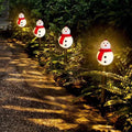 5pcs 13.7in Outdoor Christmas Lights, CXALSSY C9 LED Solar Christmas Lights near Me, IP65 Waterproof Solar Outdoor Christmas Lights for House, XMAS Snowman Decorations