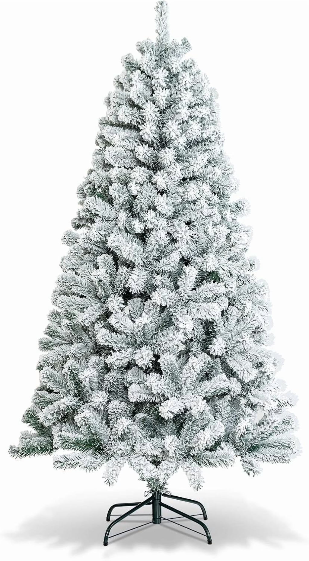 6/7ft Christmas Tree Small Artificial Pencil Tree Fake Christmas Tree with Lights Stand for Xmas Home Office Holiday Decoration