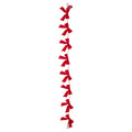 Fabric Bow Christmas Garland, Red, 6', by Holiday Time
