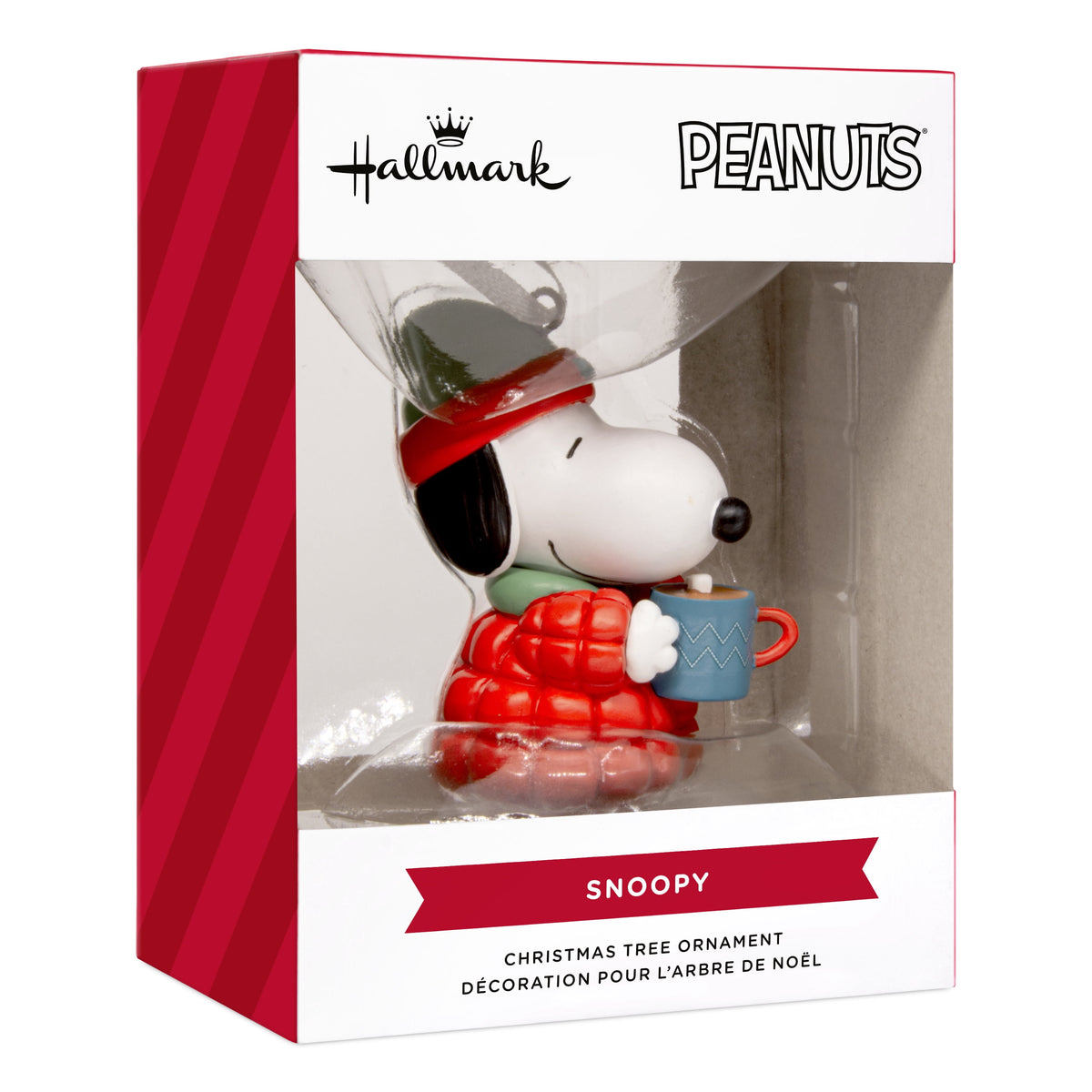 Hallmark Christmas Ornament (Peanuts Snoopy With Hot Cocoa), 1 Count