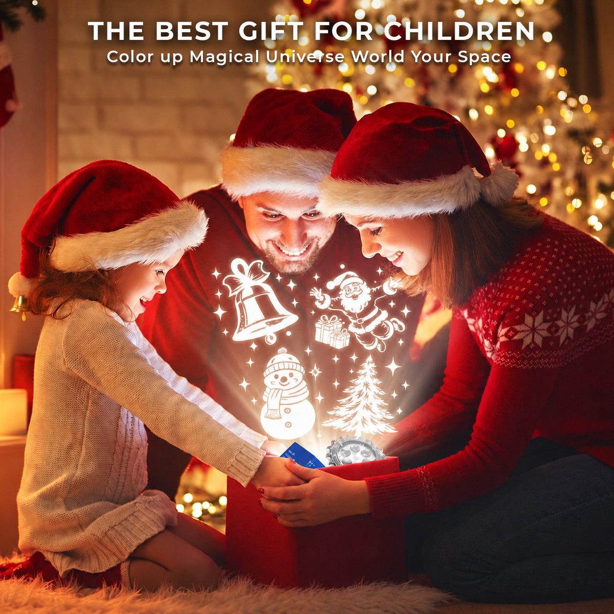 Morfone Christmas Projector Lights Outdoor, 3D Dynamic Waterproof Holiday Projector Lights for Yard Wall Indoor Outdoor Christmas Decorations