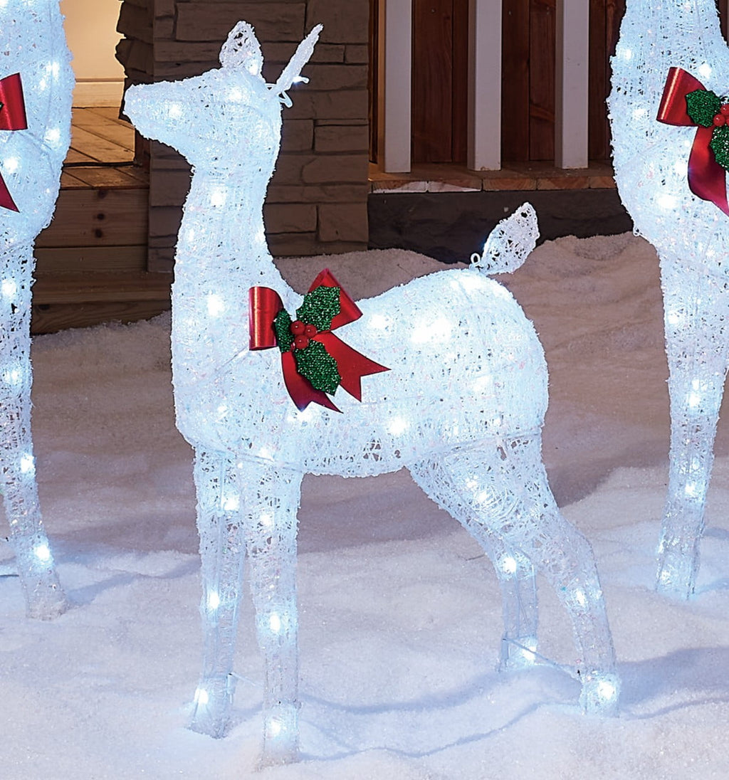 Light-Up LED Christmas Set of 3 Deer Family Decoration Set, by Holiday Time
