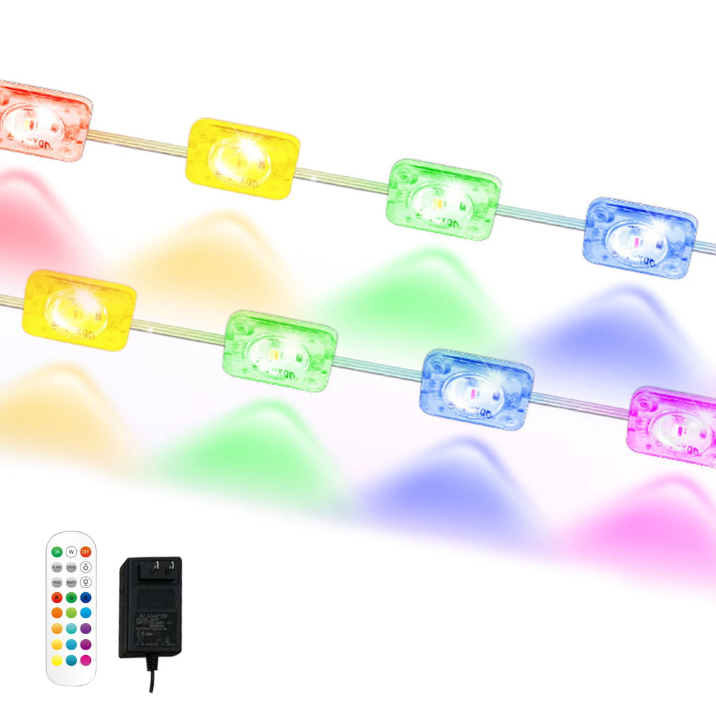 50ft RGB+IC Permanent Outdoor Eaves Lights With App & Remote Control, IP67 Waterproof LED Rain Gutter Lights for Year-Round Christmas Halloween, Valentine's Day, Holiday, Party Outdoor Decor