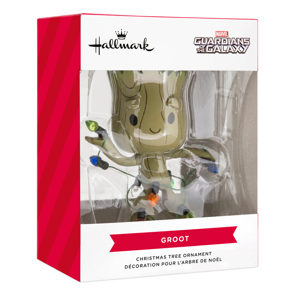 Hallmark Christmas Ornament (Groot With String Lights), 1 Count