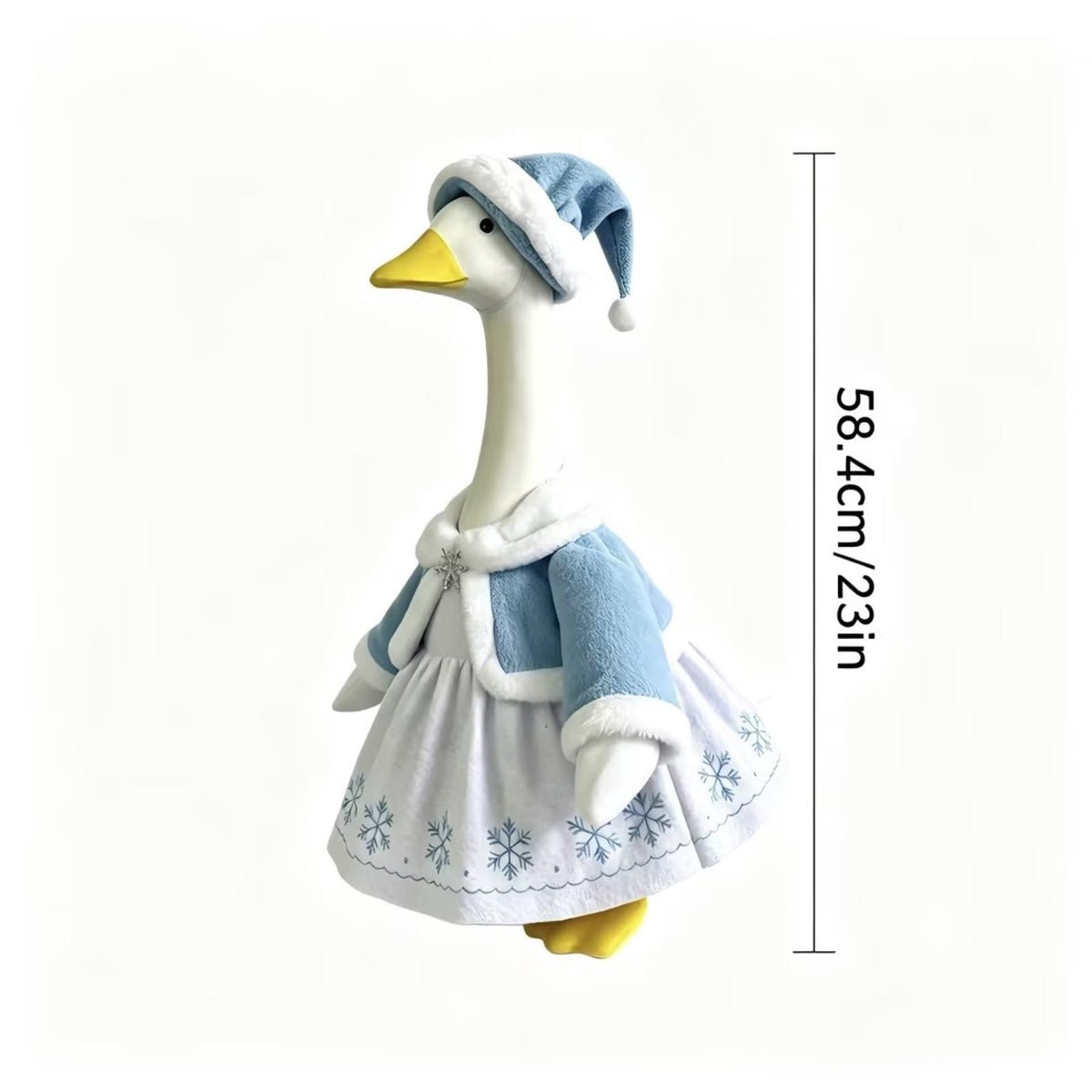 Aurorax Christmas Goose Clothes for Cement Goose Porch Goose 23"/17",Porch Goose Outfit 19 inch,Red Holiday Porch Goose Clothing Accessories for Garden Lawn Yard