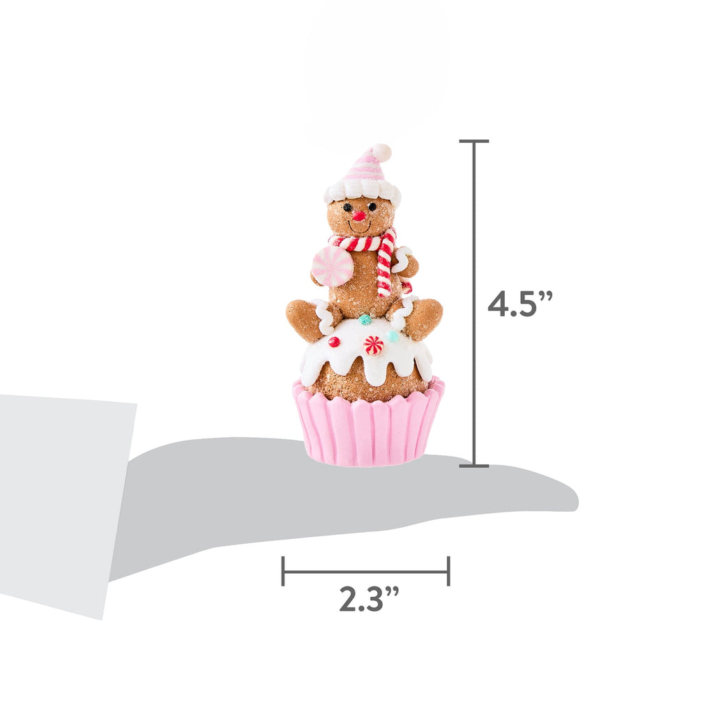Multicolor Pastel Clay Dough Gingerbread Man Cupcake Christmas Ornament, 4.5", by Holiday Time