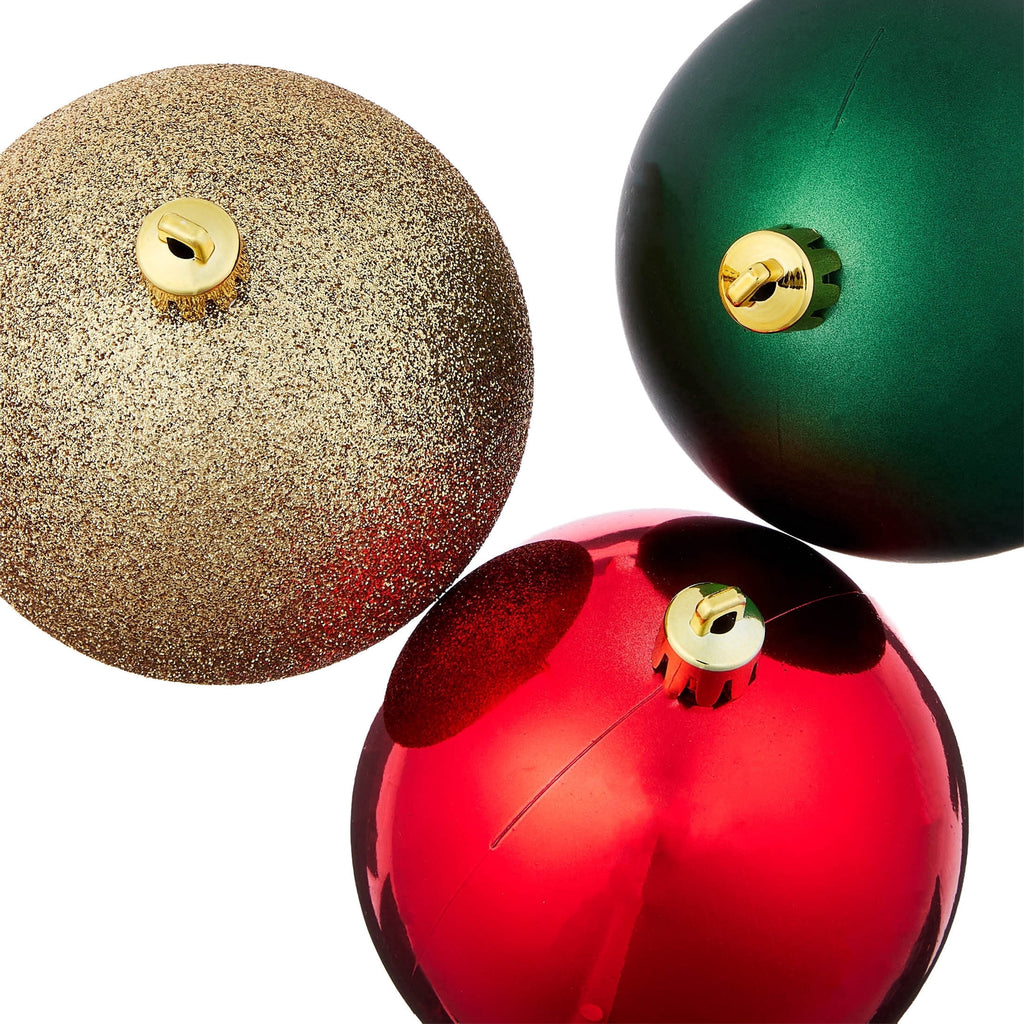 8-Count Champagne and White Ball Shatterproof Christmas Ornaments, 4.5", by Holiday Time