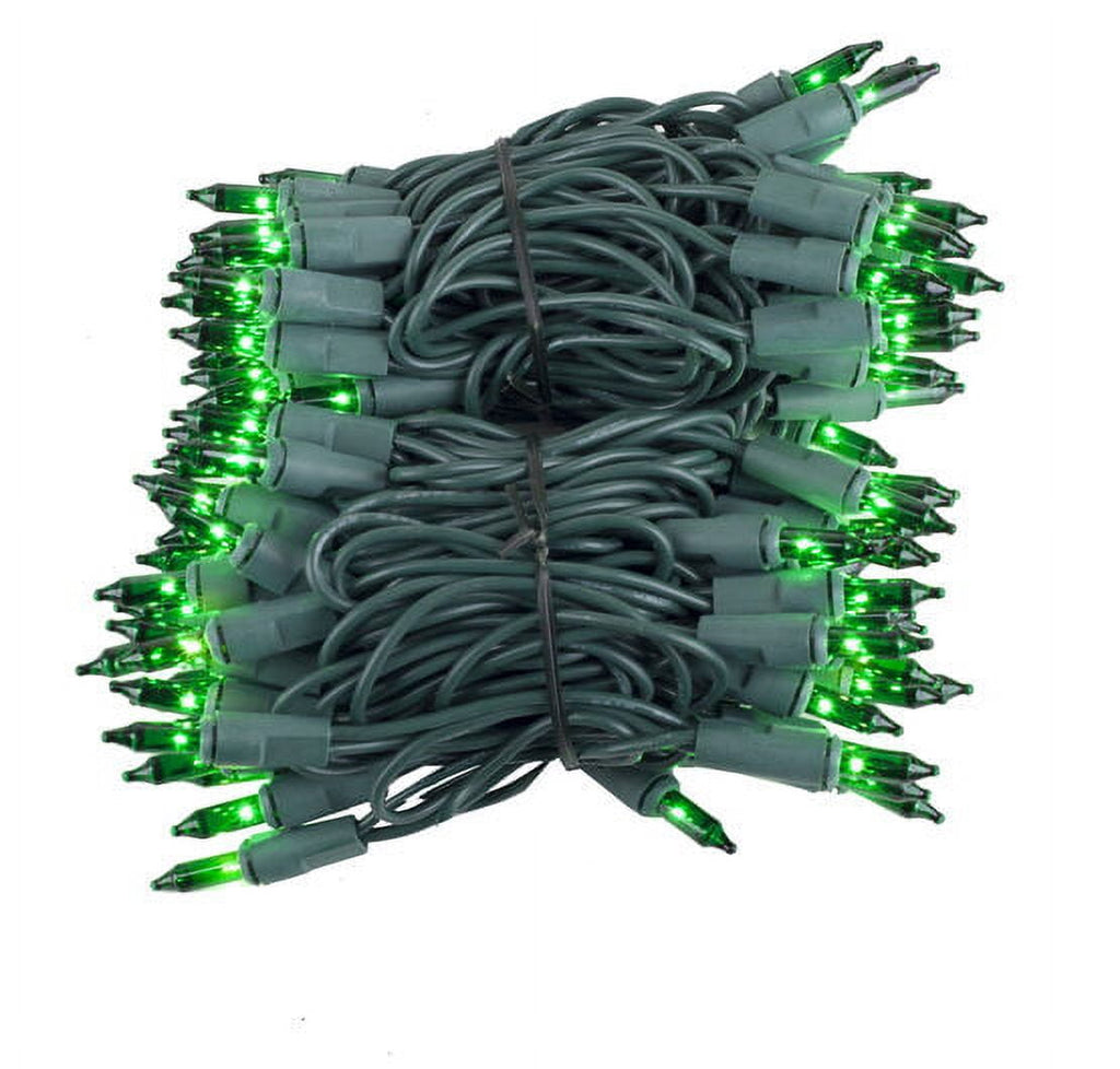 Kringle Traditions 100-Ct Clear White Christmas Lights, Party Wedding Bedroom Lights - 21' Green Wire