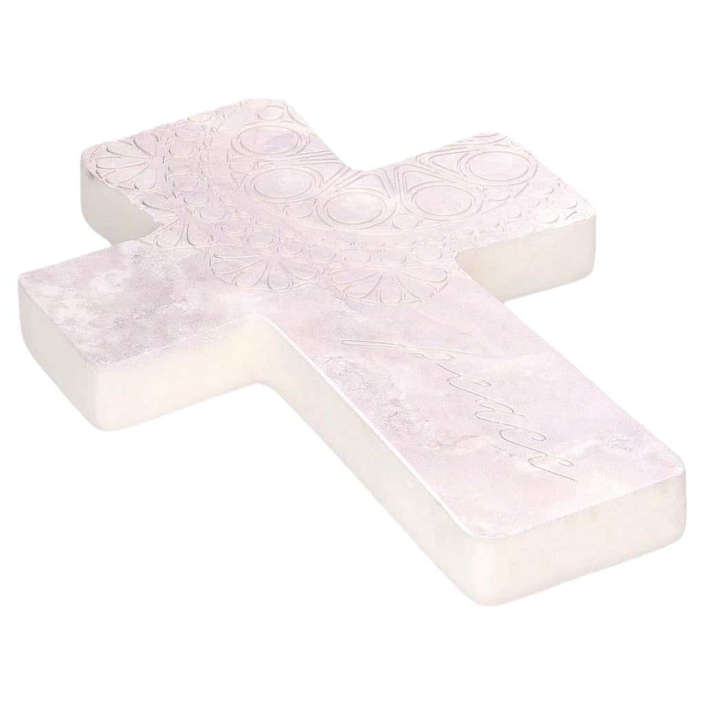 Peace Cross Christmas Decoration, Gray, 8.8", by Holiday Time