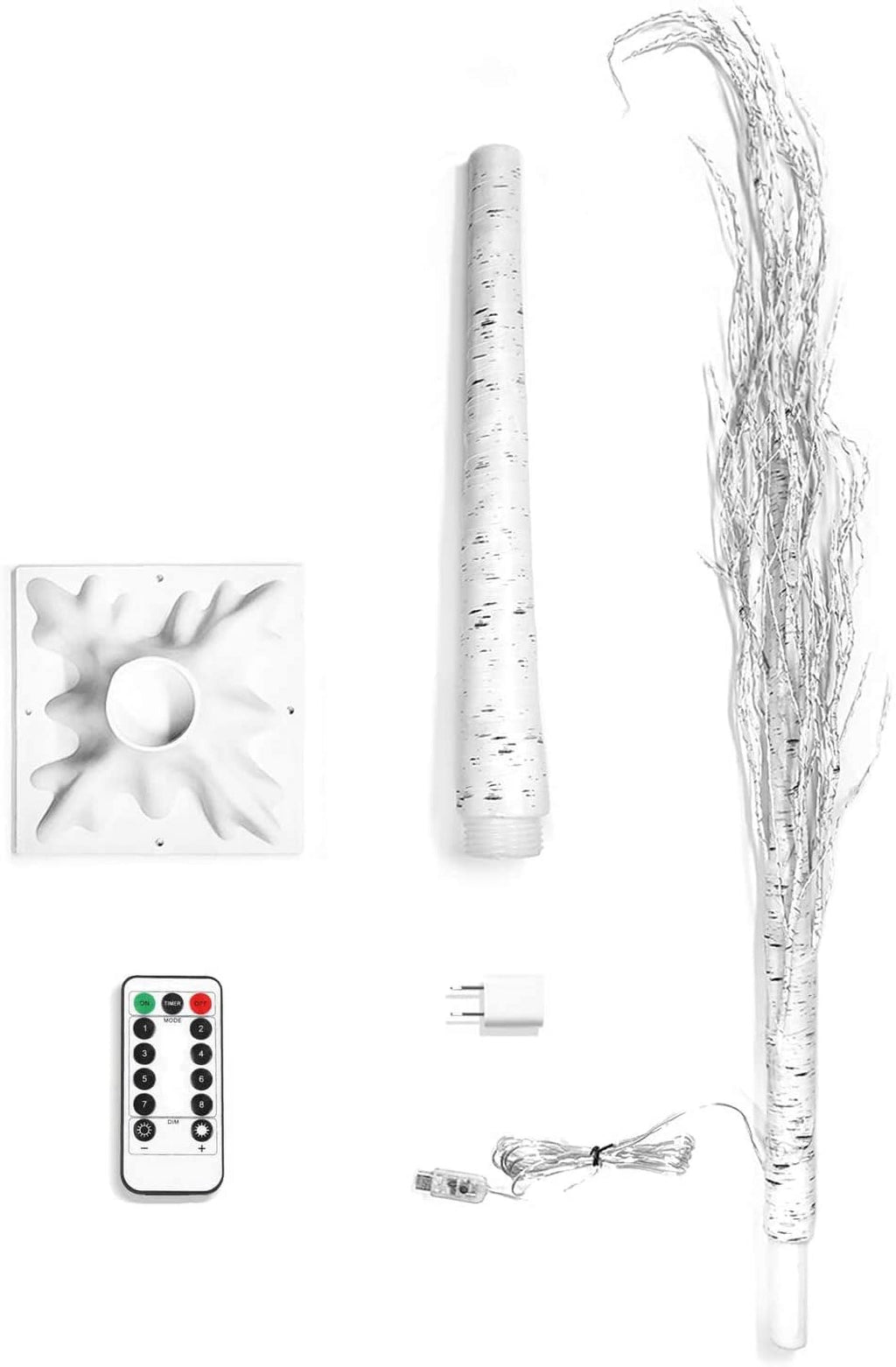 Rirool LED Birch Tree Light with Remote Control and 8 Flashing Modes - 6 Ft Warm White 440 LEDs for Home Decor, Party, Wedding, Festival Decoration