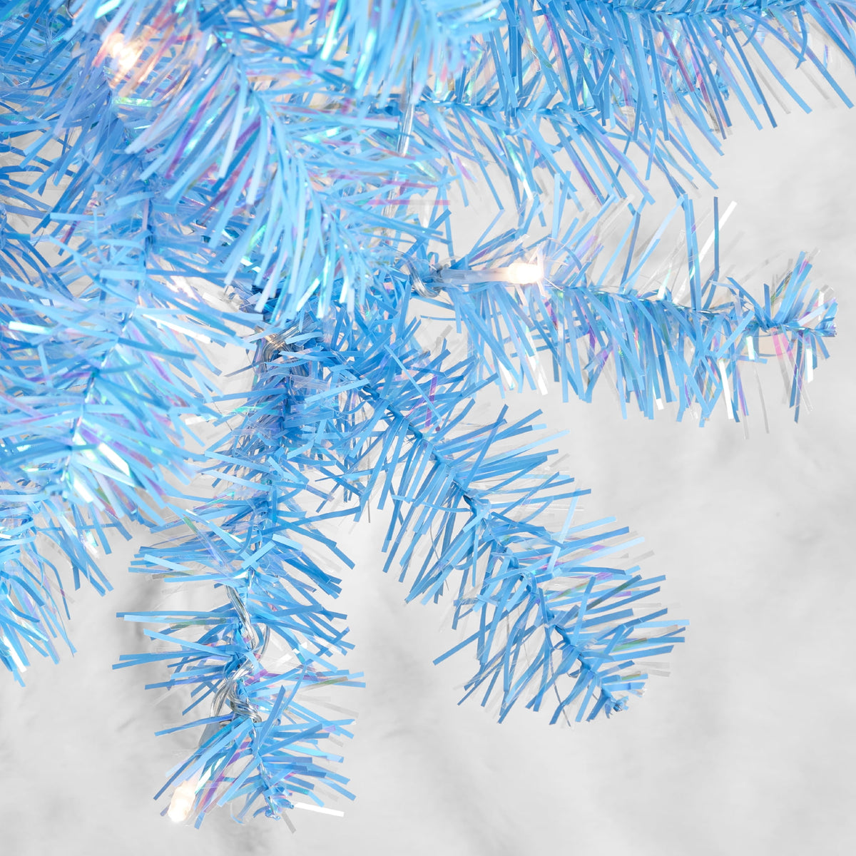 Best Choice Products 4ft Prelit Colored Christmas Tree, Artificial Tree Holiday Decor w/ 70 LED Lights - Baby Blue Tinsel