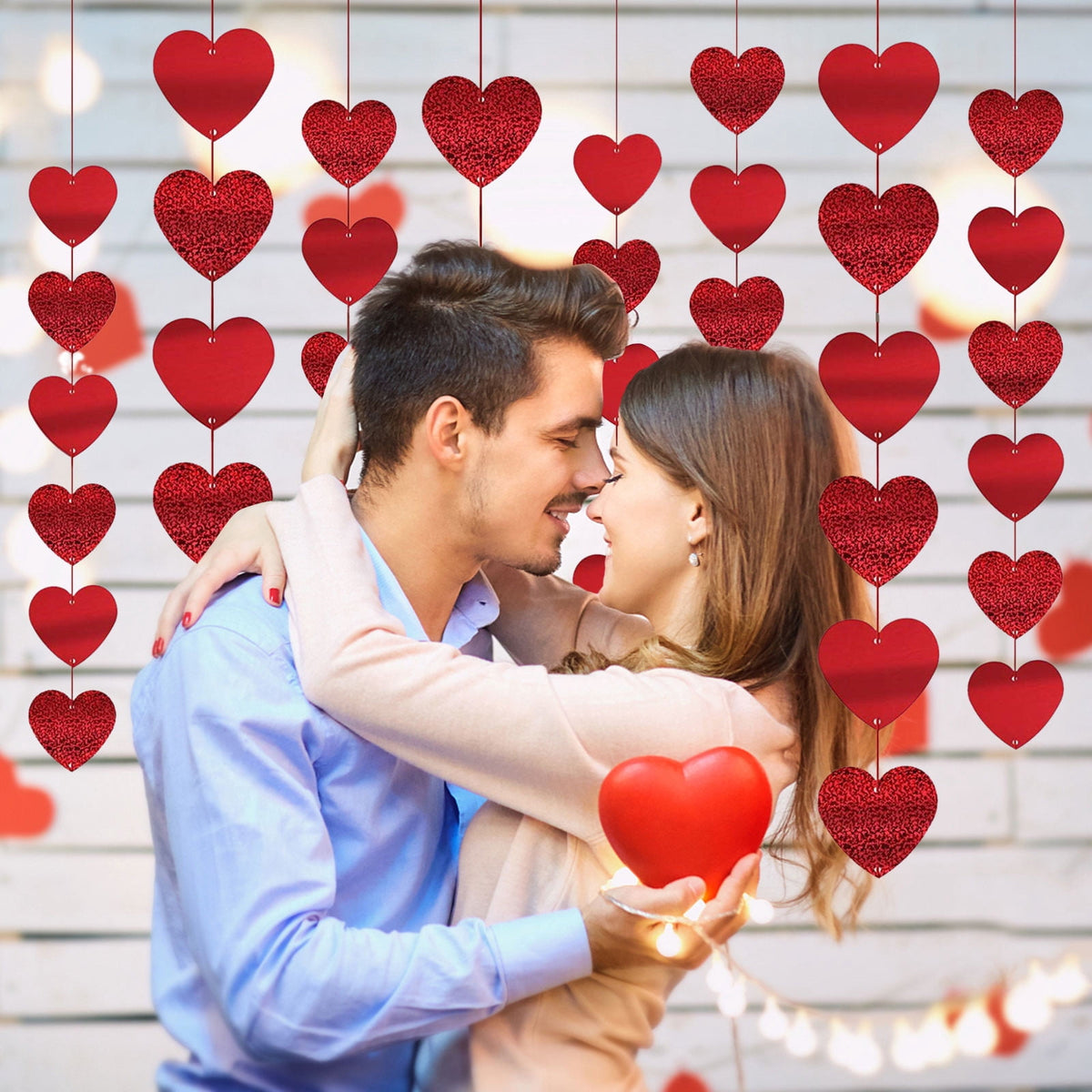 XGFHYJEH 5ft Valentines Day Decorations, Valentines Day Lights, Valentines String Lights, Valentine's Day Decor, Heart String Lights, Battery Operated
