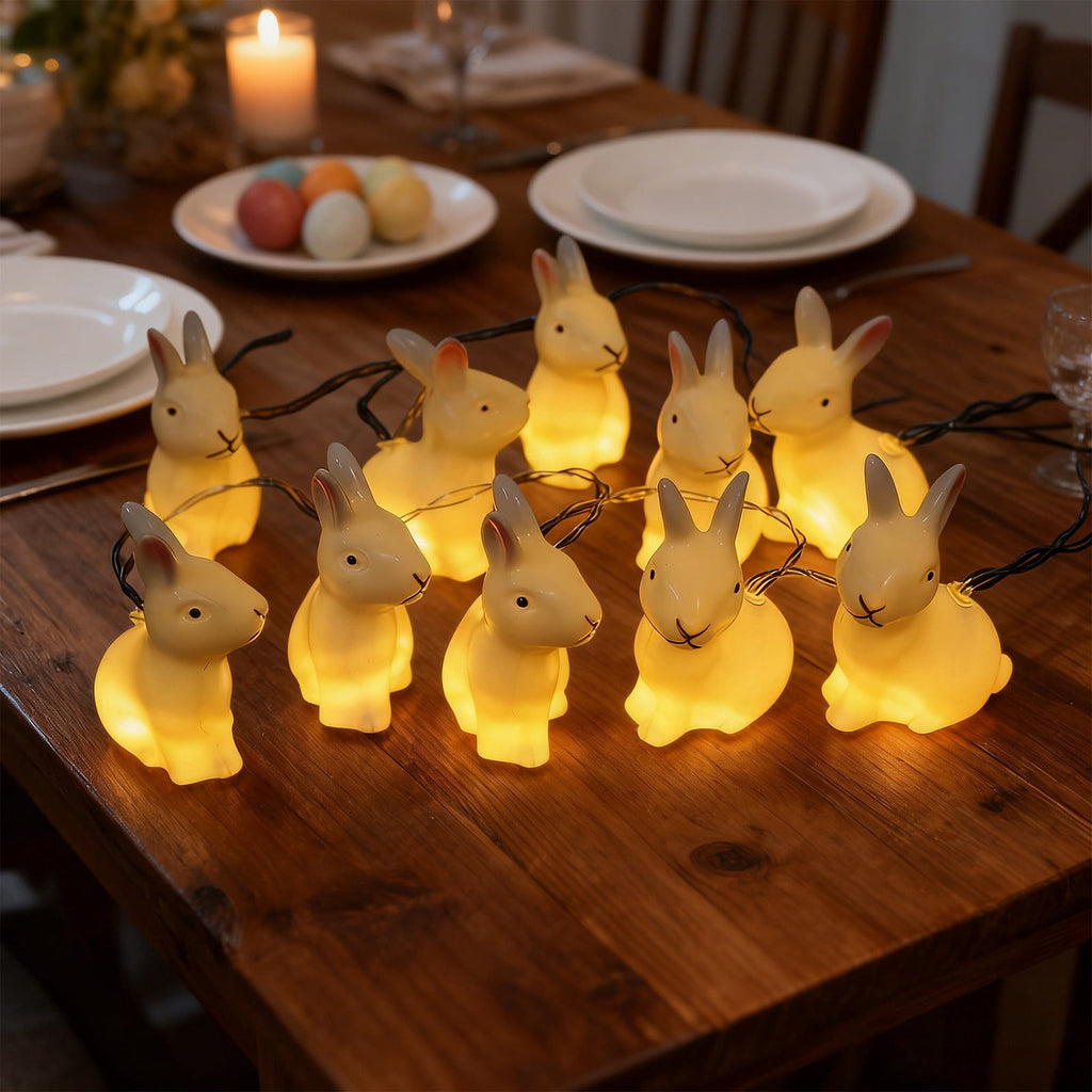 XGFHYJEH Easter Egg String Lights Easter Decor, 1.5M 10LED Easter Lights Colorful Battery Operated Fairy Lights for Indoor Home Holiday Party, Easter Light Decorative