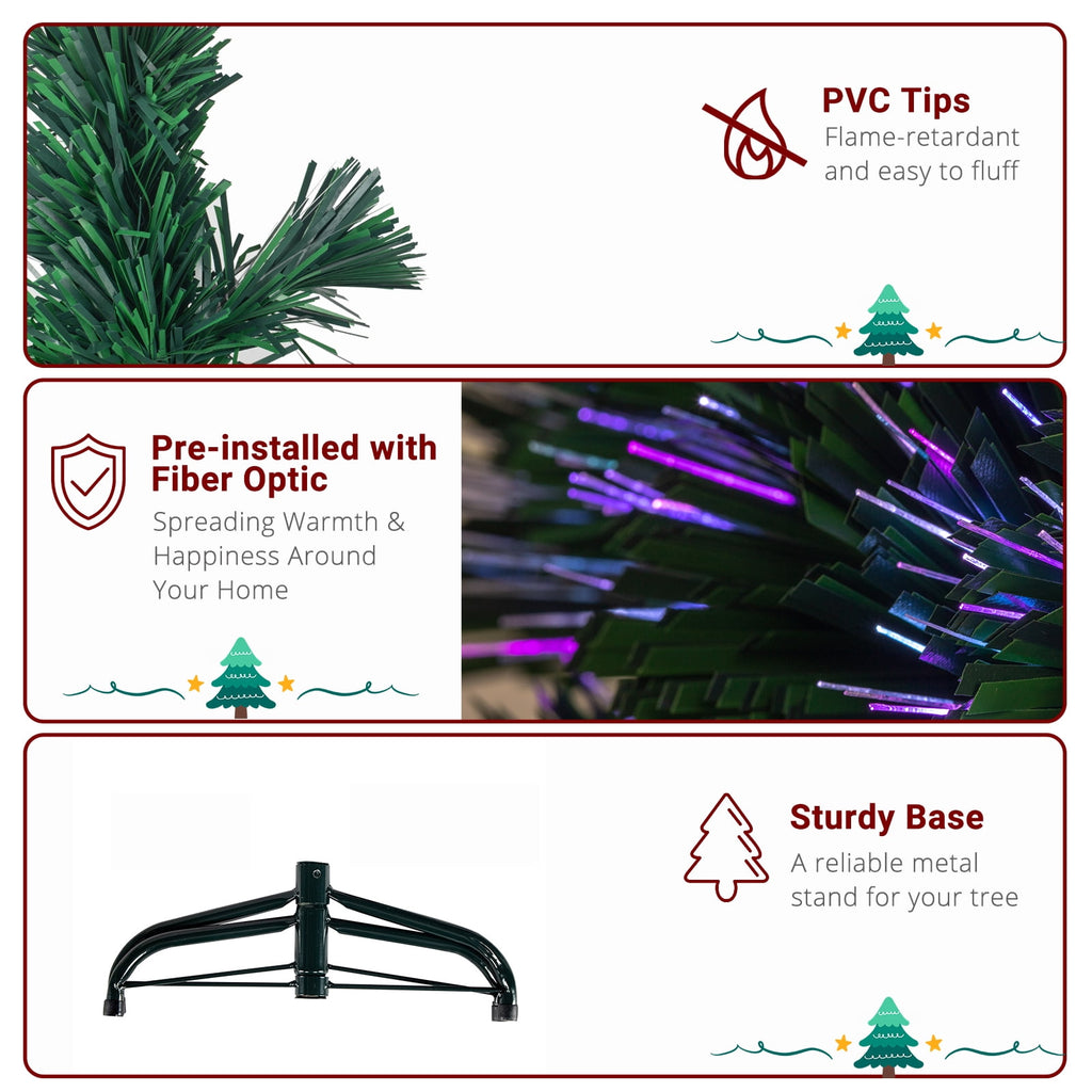 Ktaxon Black Christmas Tree 6ft Artificial Xmas Tree with 250 LEDs,Indoor Holidays Decoration,8 Modes