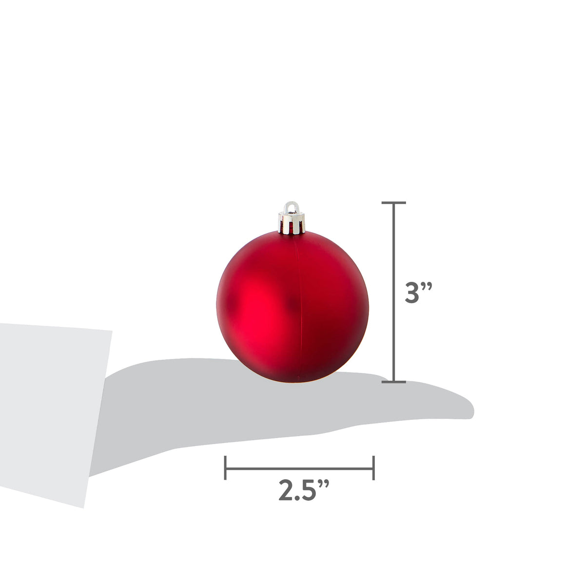 50-Count Red and White Ball Shatterproof Christmas Ornaments, 3", by Holiday Time