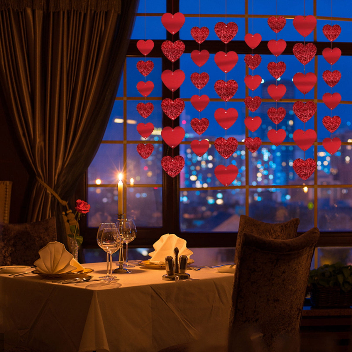 XGFHYJEH 5ft Valentines Day Decorations, Valentines Day Lights, Valentines String Lights, Valentine's Day Decor, Heart String Lights, Battery Operated
