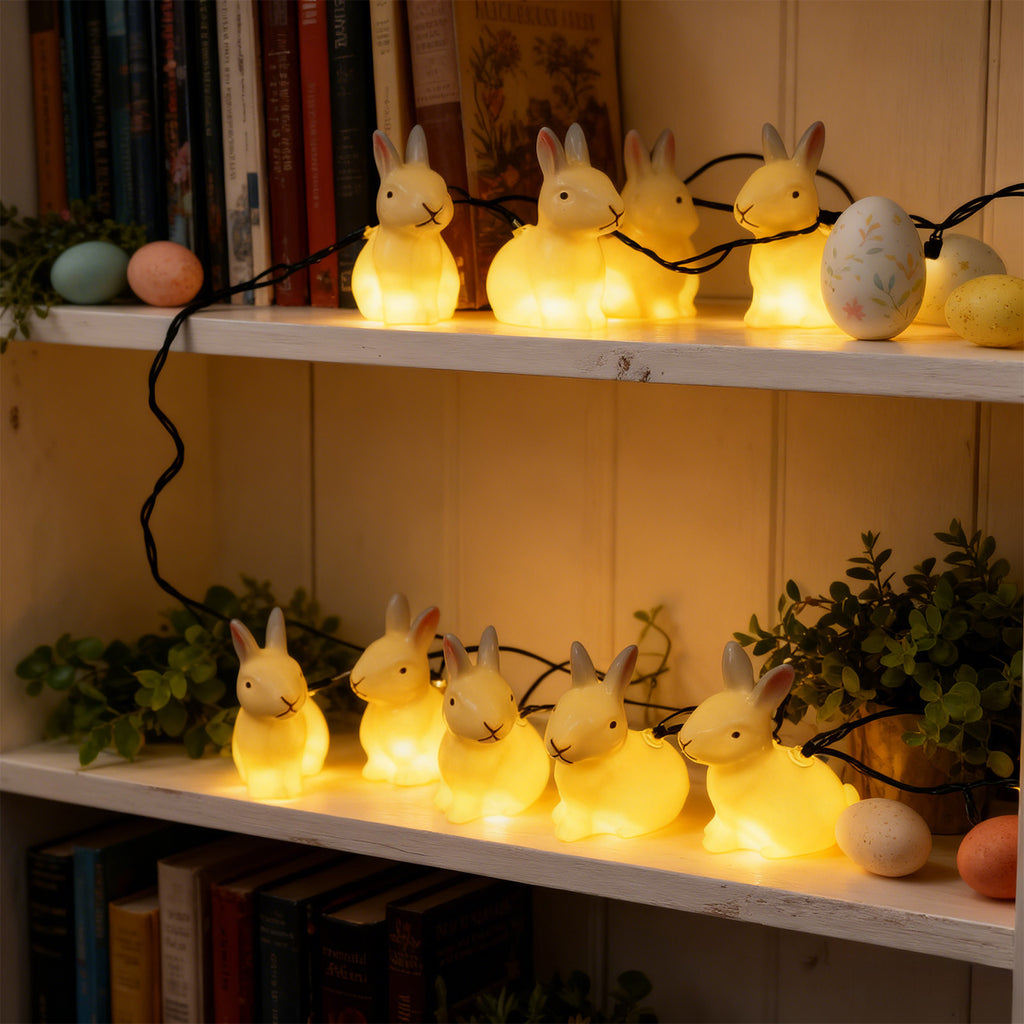 XGFHYJEH Easter Egg String Lights Easter Decor, 1.5M 10LED Easter Lights Colorful Battery Operated Fairy Lights for Indoor Home Holiday Party, Easter Light Decorative