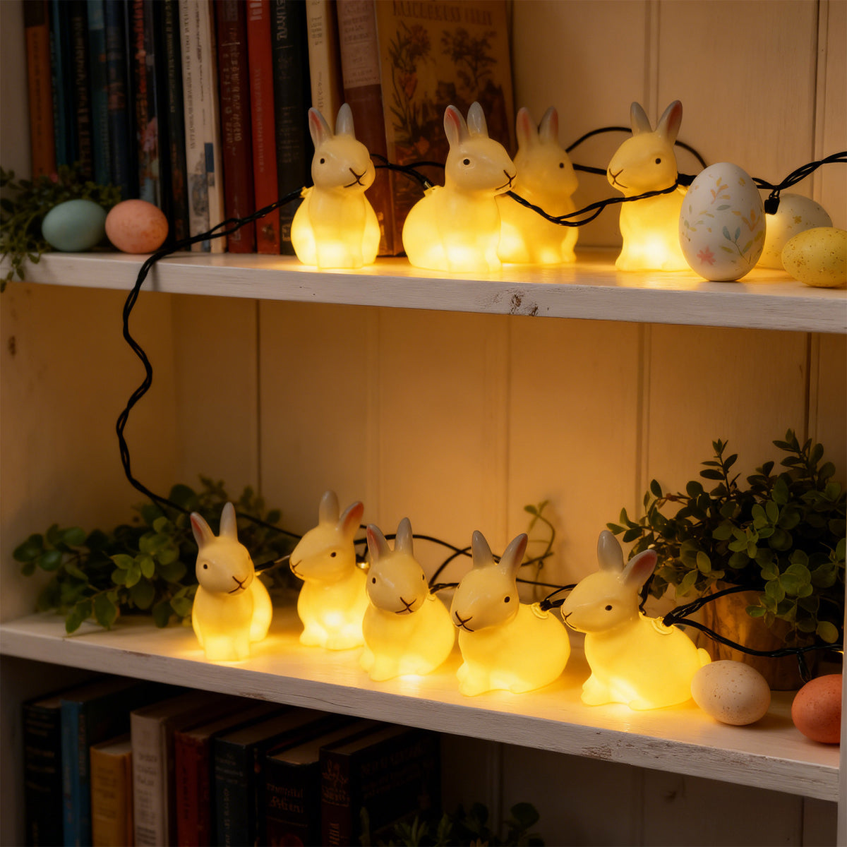XGFHYJEH Easter Egg String Lights Easter Decor, 1.5M 10LED Easter Lights Colorful Battery Operated Fairy Lights for Indoor Home Holiday Party, Easter Light Decorative