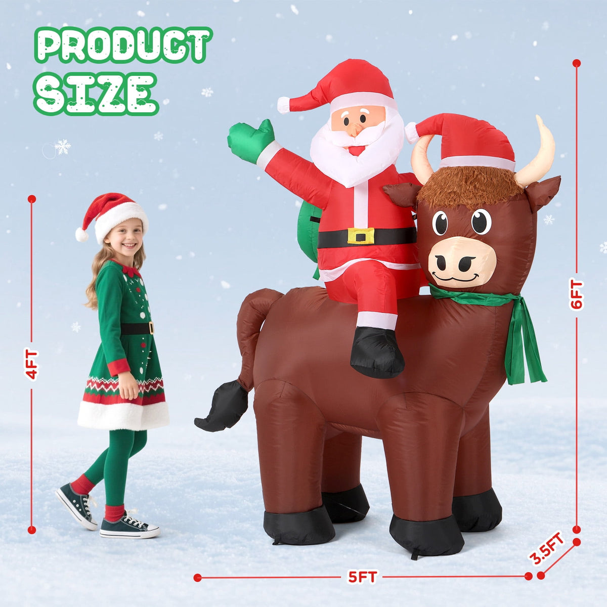 Wondiair 12FT Christmas Inflatable Nativity Scene with LED Lights for Outdoor Yard and Church Decor