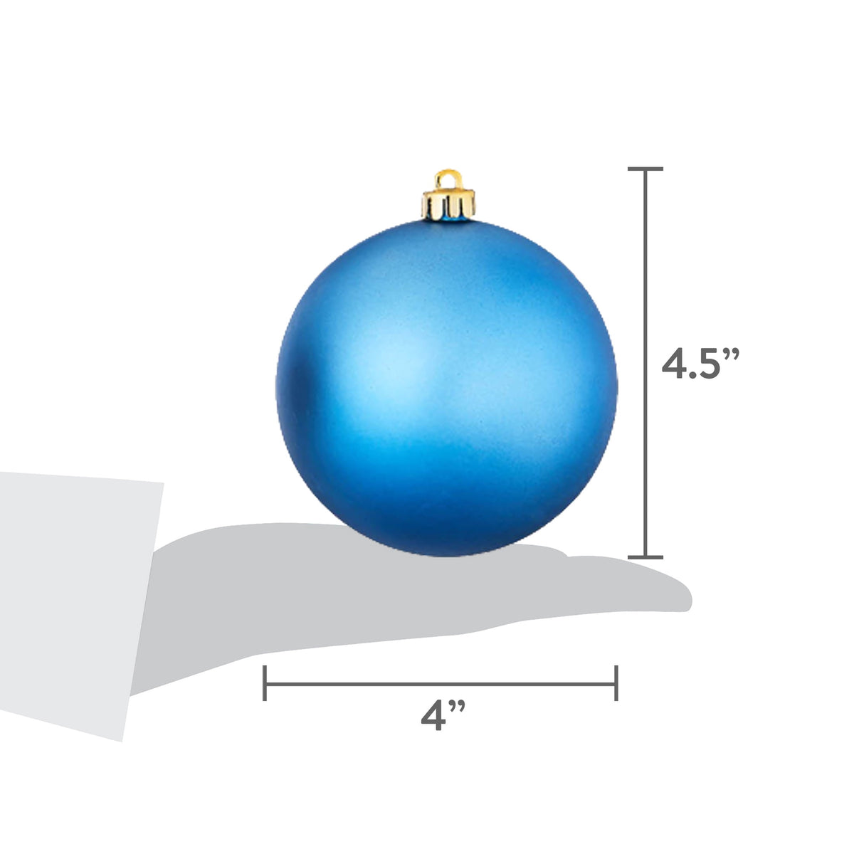 8-Count Champagne and White Ball Shatterproof Christmas Ornaments, 4.5", by Holiday Time