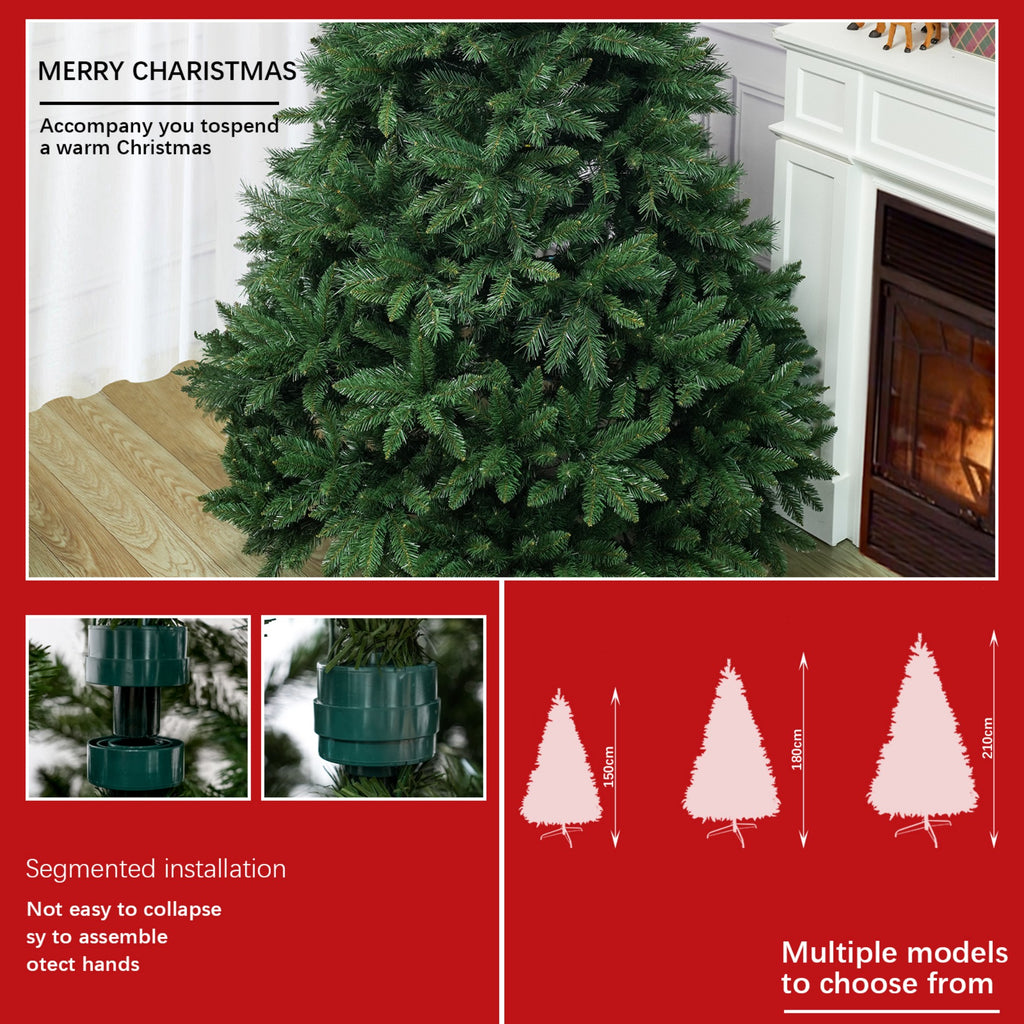 6' Premium Pine Artificial Christmas Tree with Hinged Branches & 60 Pine Cones