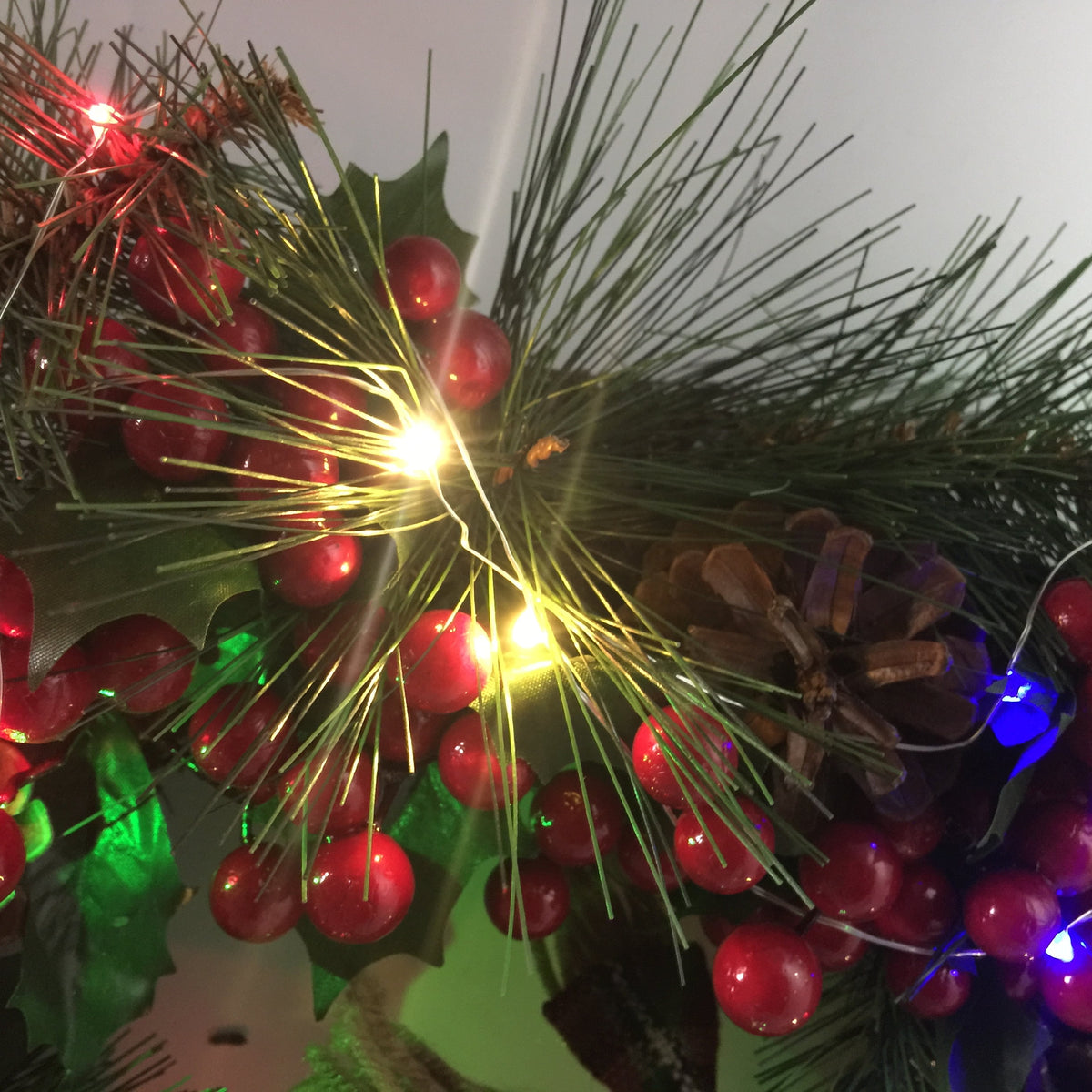 Set of 2 Battery Operated Mini Led Fairy Light Dewdrop Light with Timer 6 Hours on/18 Hours off for Christmas Party Decoration,30 LEDs,10 Feet Silver Wire (Warm White)
