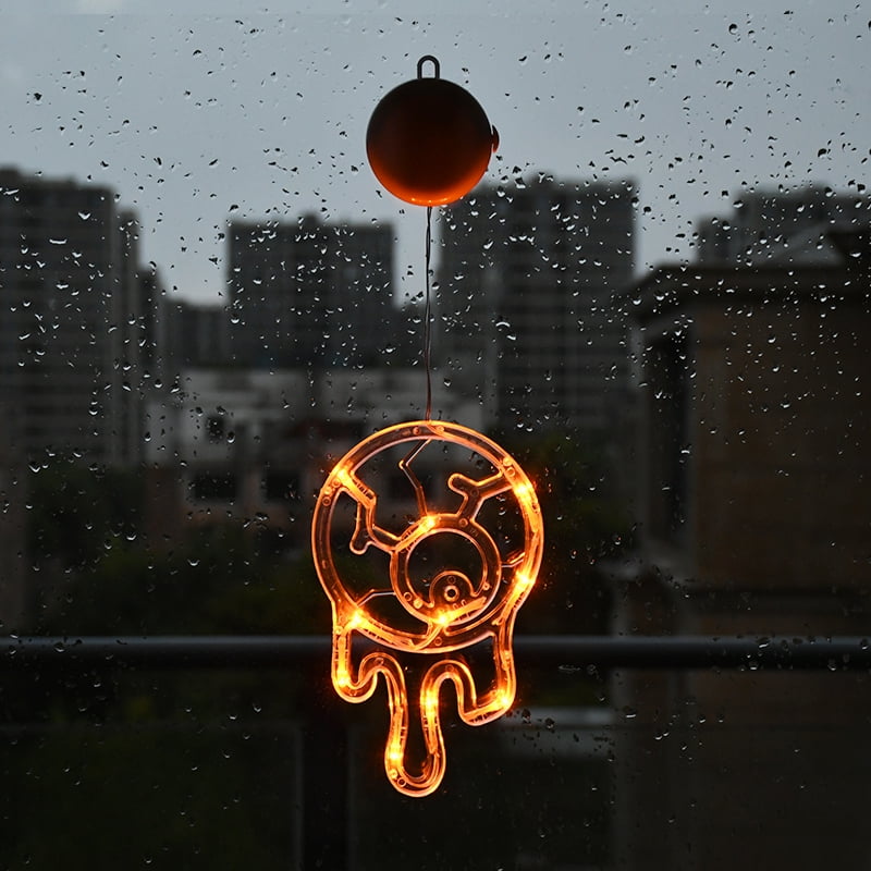 Halloween Window Lights Home Indoor LED Pumpkin Spider Ghost LED Sucker Lamp 2024 Halloween Party Hanging Decoration Kids Favors