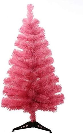 Artificial Christmas Tree Xmas Tree with PVC Base 3 Feet (Pink)