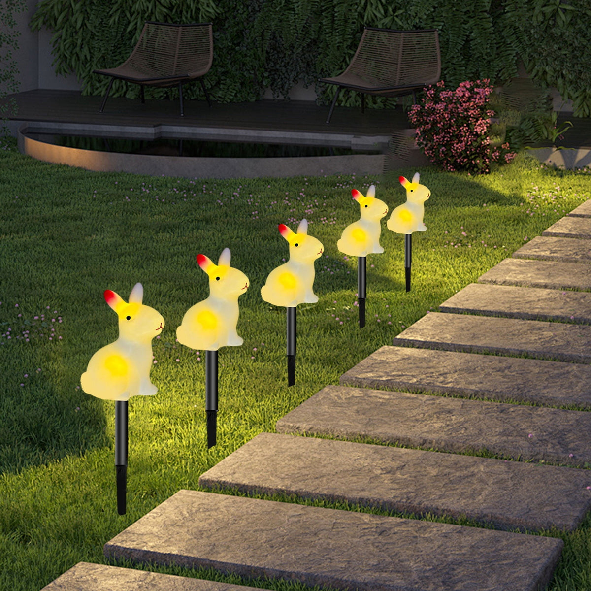 XGFHYJEH Easter Decoration, Solar Easter Lights, Pastel Easter Egg Lights, Easter Decorations Outdoors, Easter Yard Decor, Outdoor Easter Decor