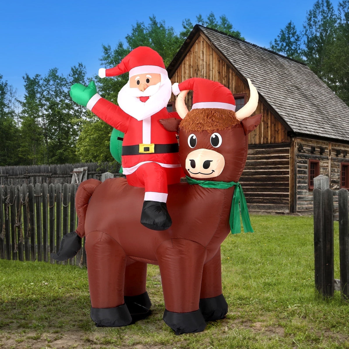 Wondiair 12FT Christmas Inflatable Nativity Scene with LED Lights for Outdoor Yard and Church Decor