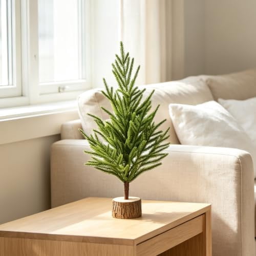 Artificial Christmas Tree 15 Inch for Indoor Home Office Decor (15IN, A-1)