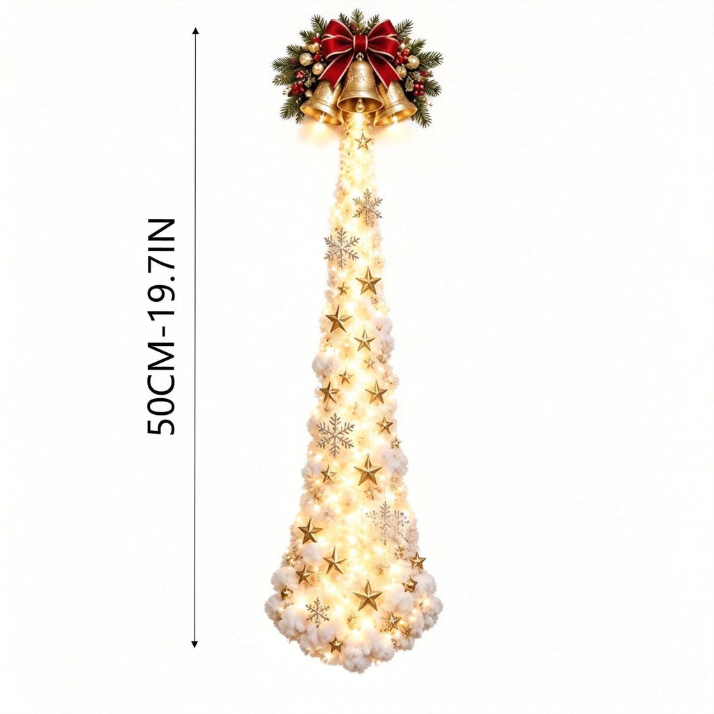 Snowman Magic Fountain, Flowing Snowflake LED Christmas Garden Light,Solar Power and Outdoor Garden Stake for Christmas Yard Decor