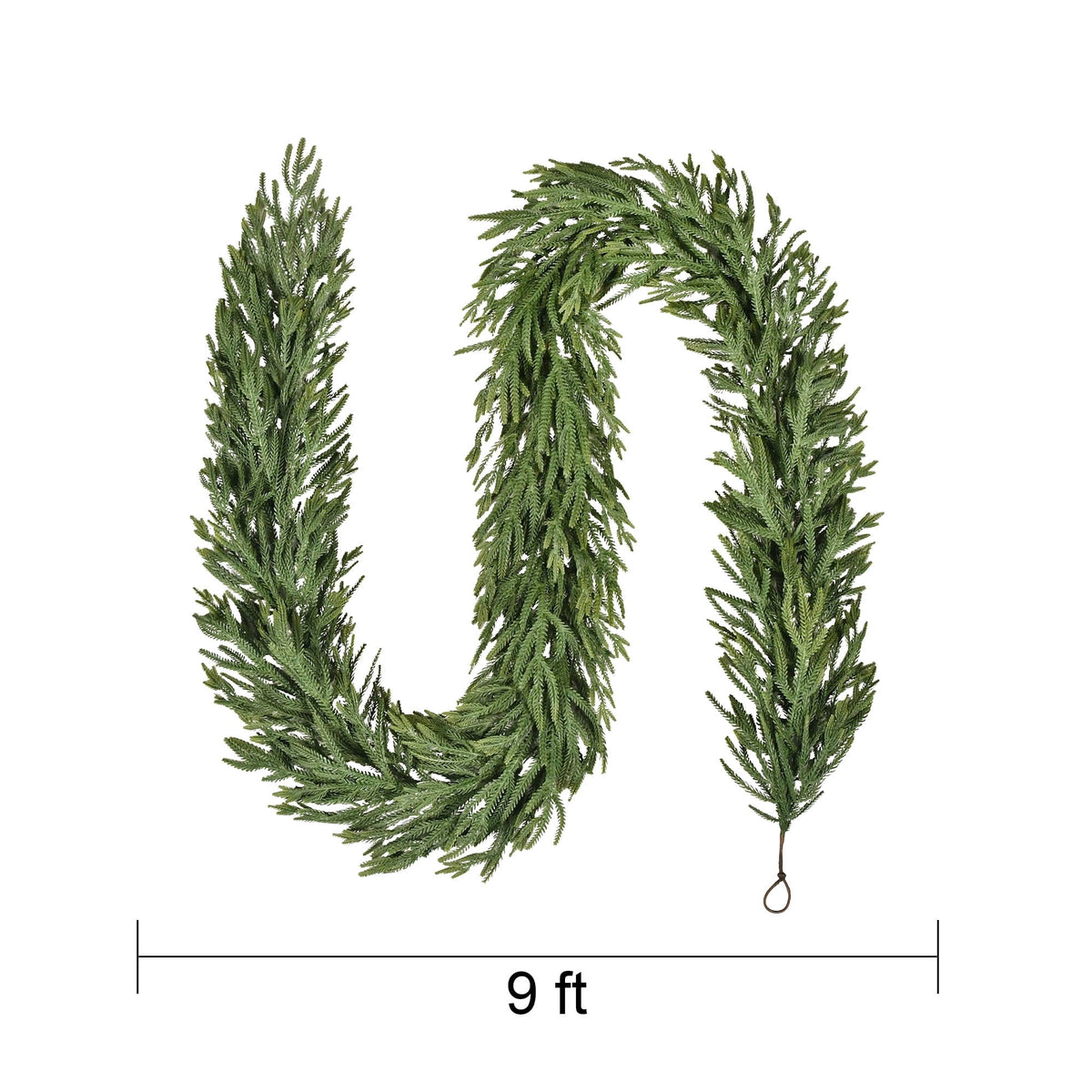My Texas House Norfolk Unlit Artificial Christmas Garland, Green, 9'