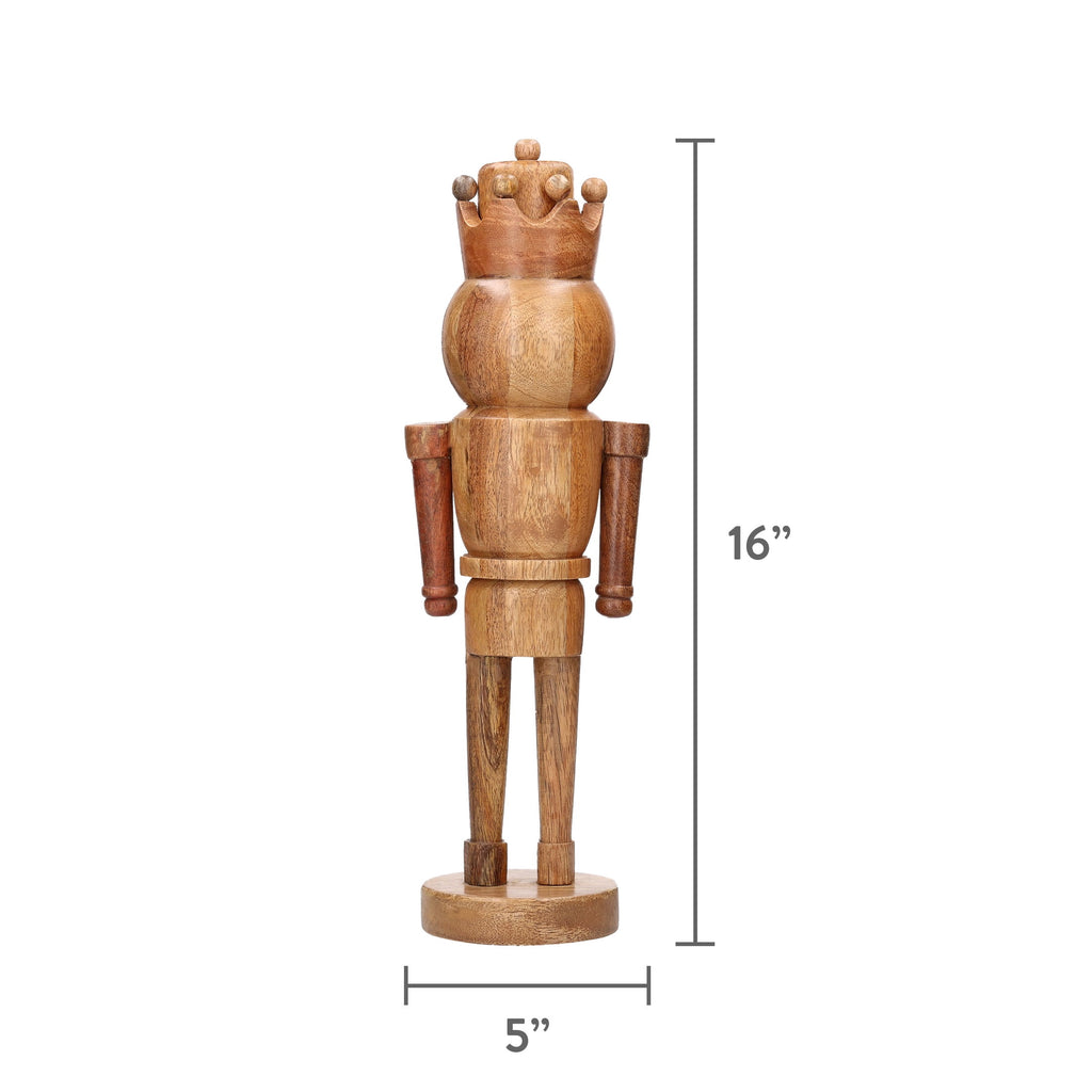 Wood Nutcracker Christmas Decoration, Brown, 16", by Holiday Time