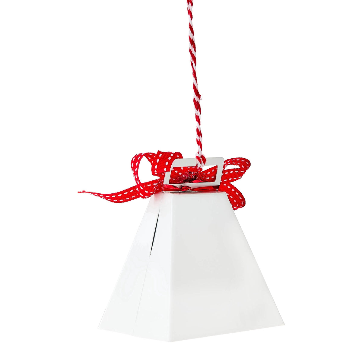 Red/White/Green Metal Merry Christmas Bell Christmas Ornament, 7.5", by Holiday Time
