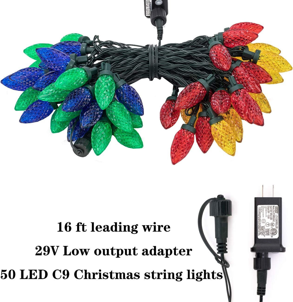 Bibana Indoor/Outdoor 81 ft Corded Electric Waterproof LED Christmas String Light